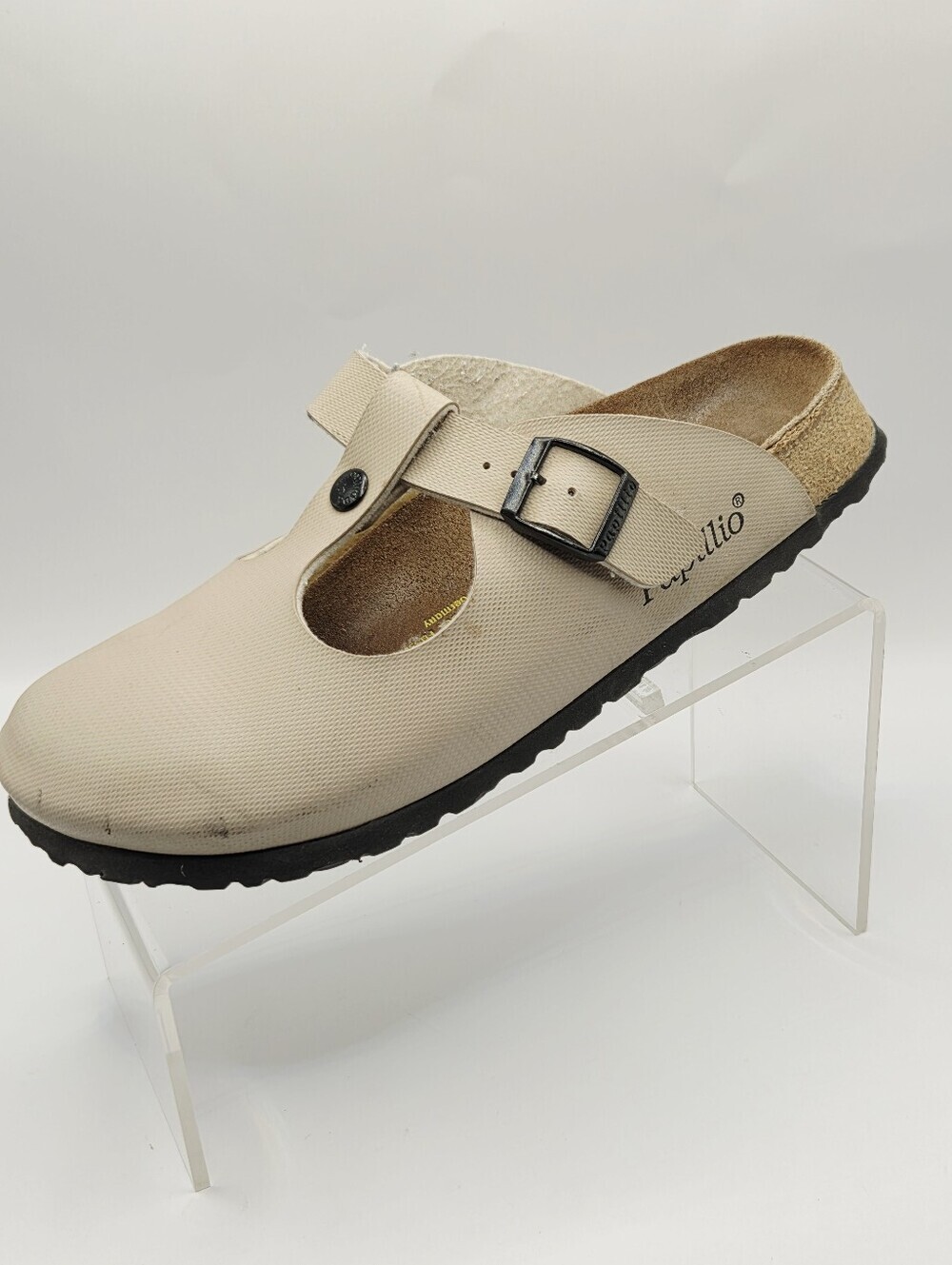 Birkenstock Papillio Fussbett Clog Womens Size 9 Beige Mary Jane Sandals
